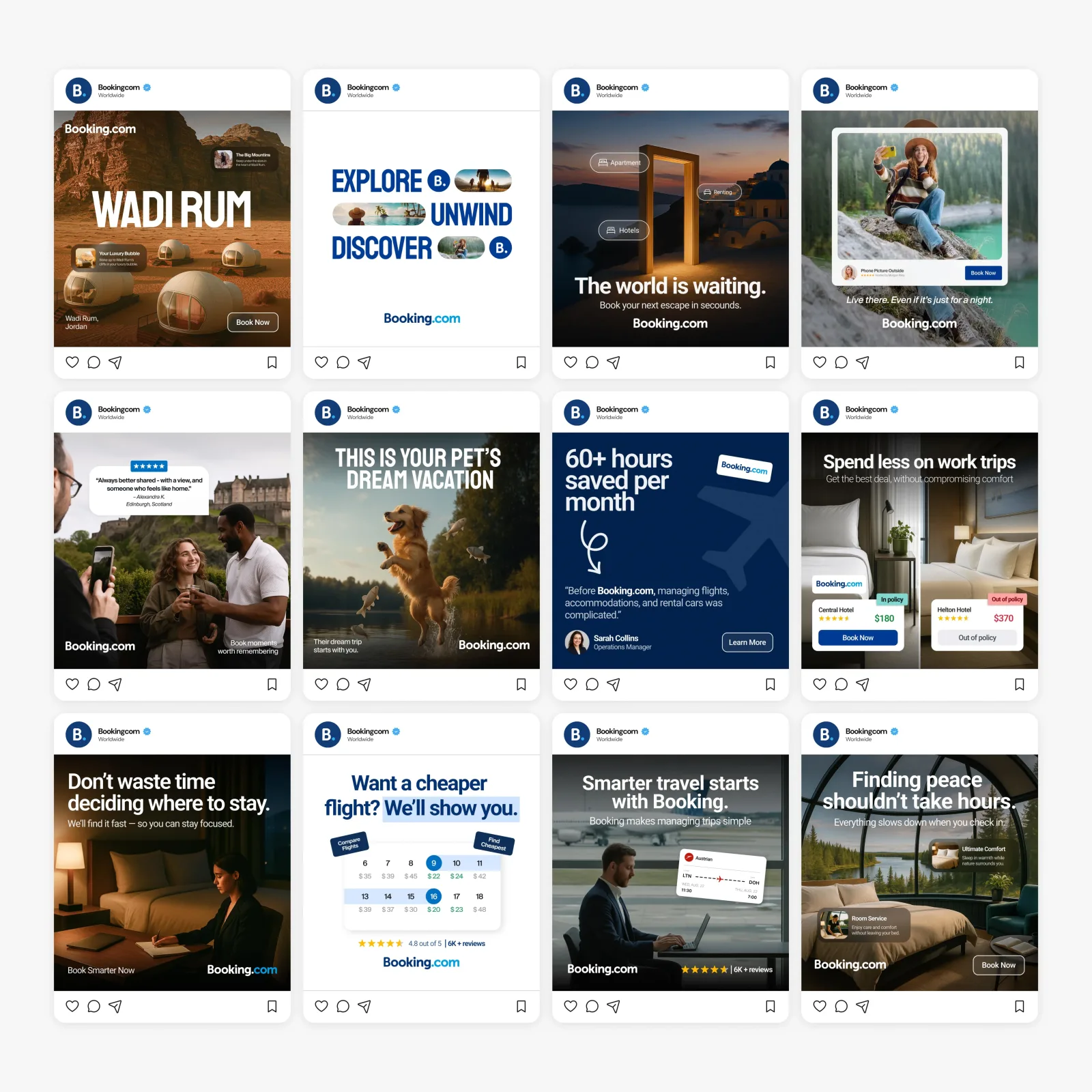 Booking.com static ads concept