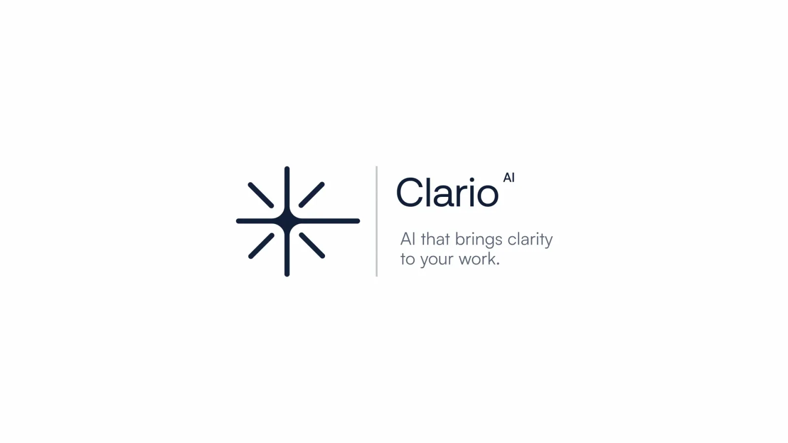 Clario AI branding concept focused on clarity and simplicity