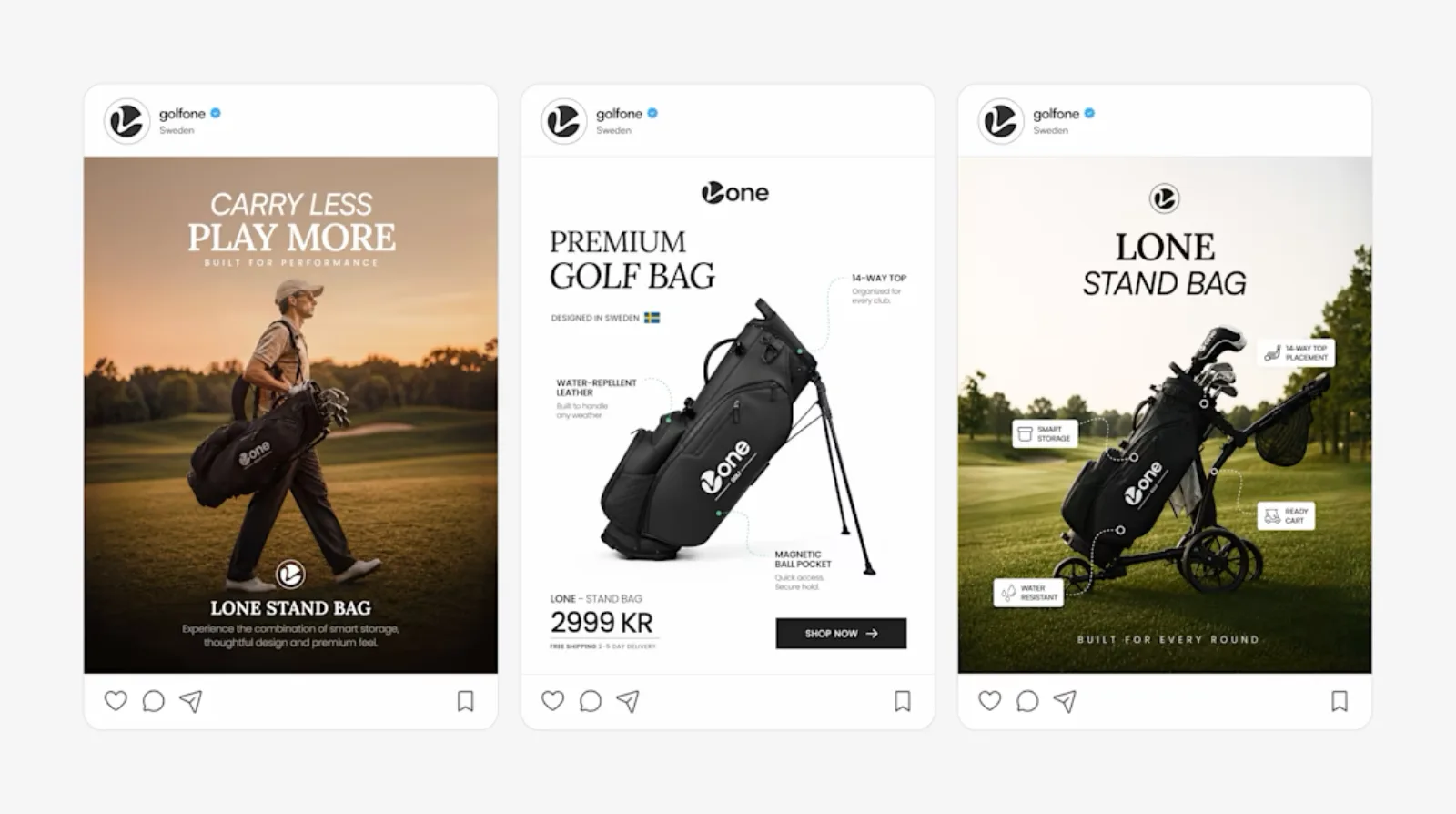 Golfone golf brand static ads by Samer Oukour